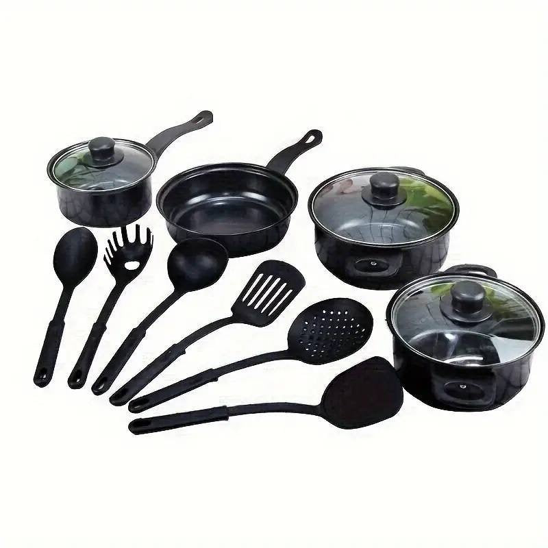 13 Piece Black Non-Stick Cookware Set