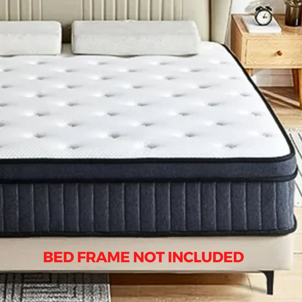 Full/Double 10" Medium Firm Hybrid Mattress (Memory Foam + Pocket Coils)