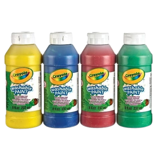 Crayola 4 x 8 fl Ounce Bottles Washable Paint