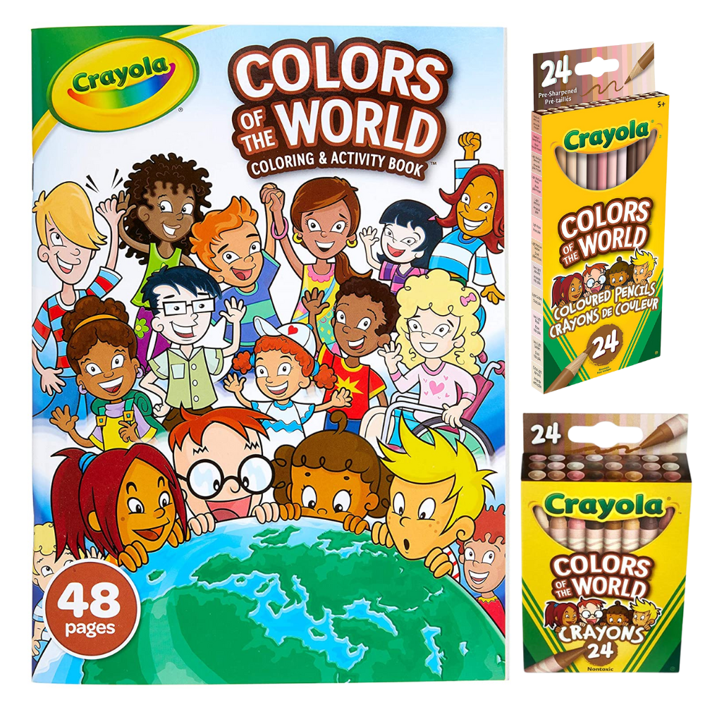 Crayola Colours of the World Package (Book, Crayons, Pencil Crayons)