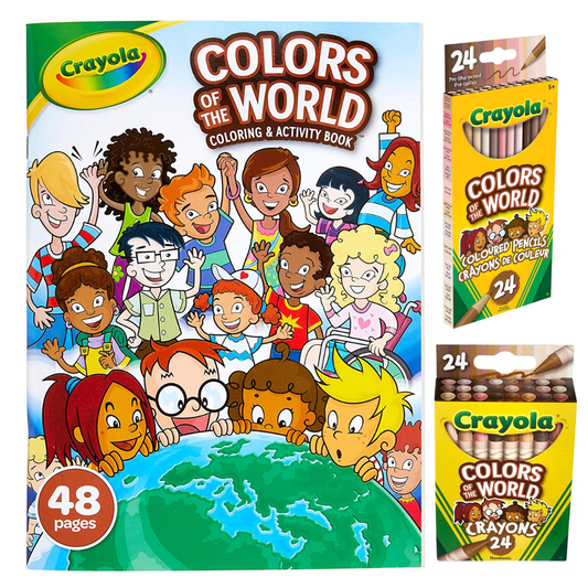Crayola Colours of the World Package (Book, Crayons, Pencil Crayons)