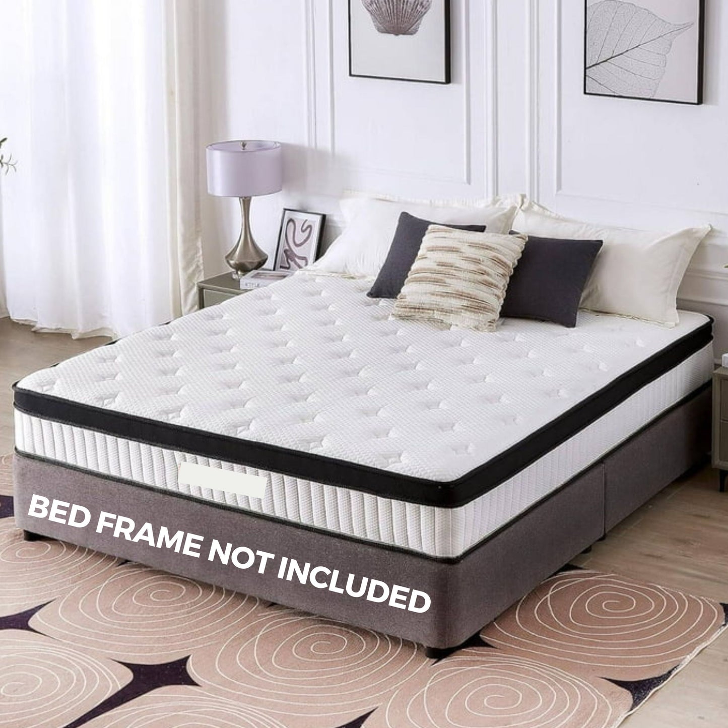 King 12" Medium Firm Hybrid Mattress (Memory Foam + Pocket Coils)