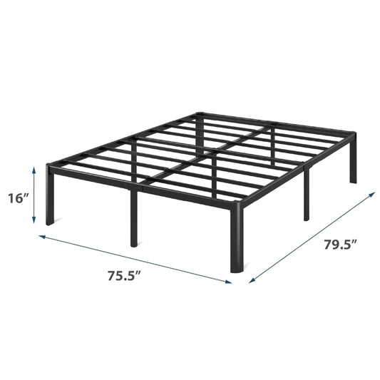 King 16" Metal Platform Bed Frame