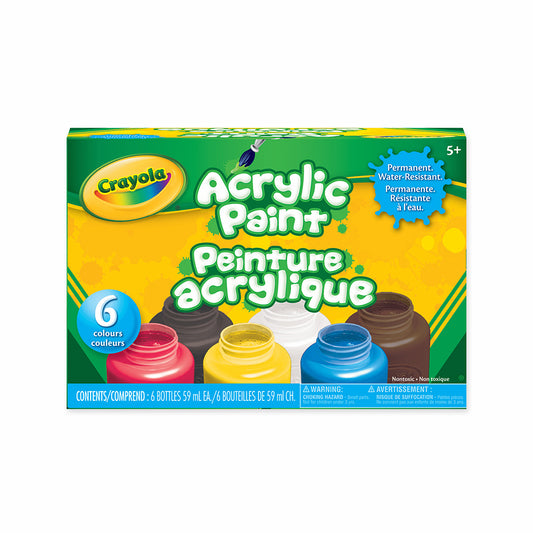 Crayola 6 x 59 ml Bottles Acrylic Paint