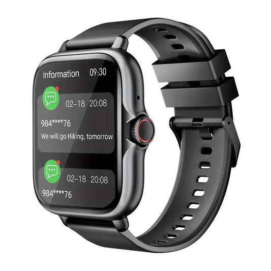 Black Smart Watch Fitness Tracker • 1.83" Full Touch Screen