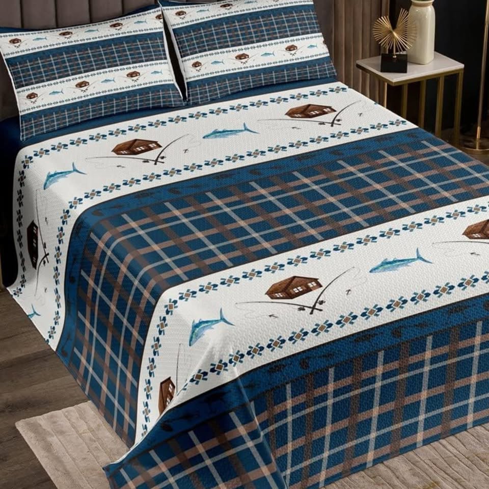 2-Piece Gone Fishing Quilt Set