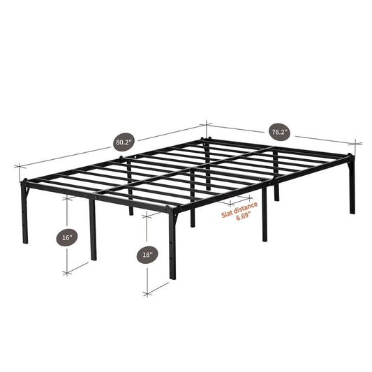 King 18" Metal Platform Bed Frame