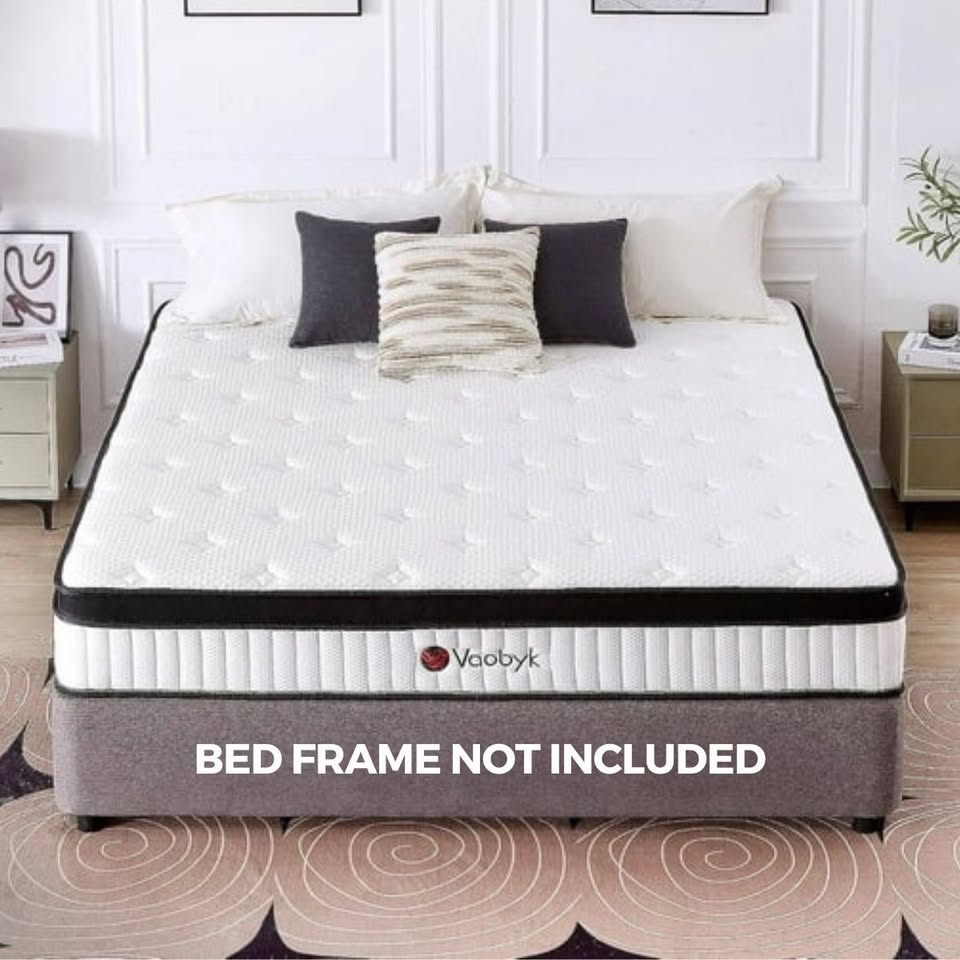 Queen 10" Medium Firm Hybrid Mattress (Memory Foam + Pocket Coils)