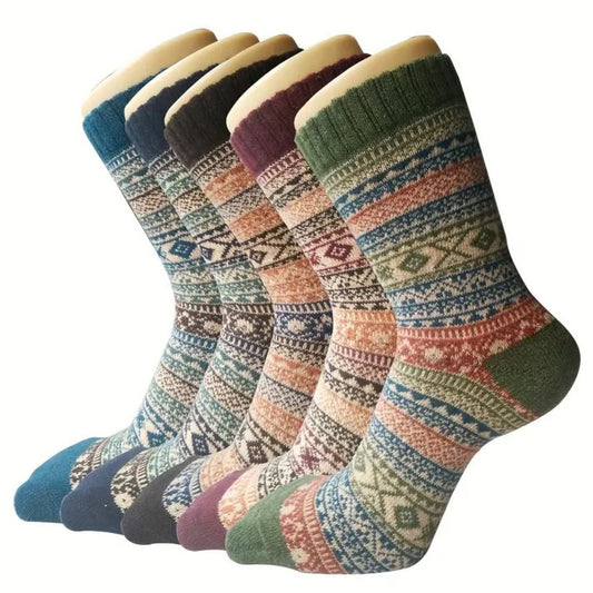 5 Pack Womens Crew Socks • Fits Sizes 6-10 • Soft Polyester & Spandex Blend