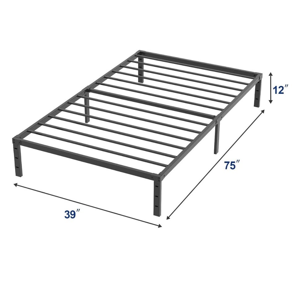 Twin 12" Metal Platform Bed Frame