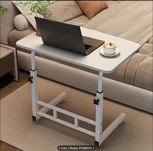 23" White Adjustable Computer Desk (Manual Knob Adjustment)