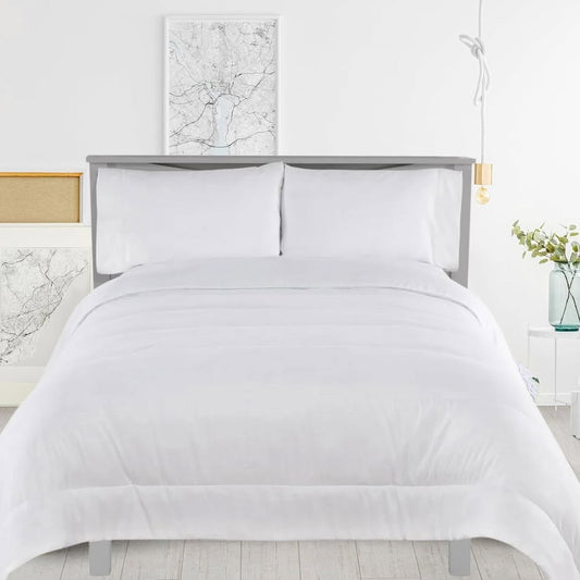 White Embossed 1 Piece Duvet